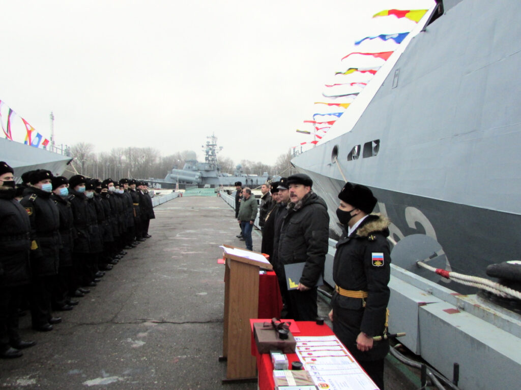 «Автотор» поздравил экипаж малого ракетного корабля «Серпухов» с пятилетием поднятия Андреевского флага