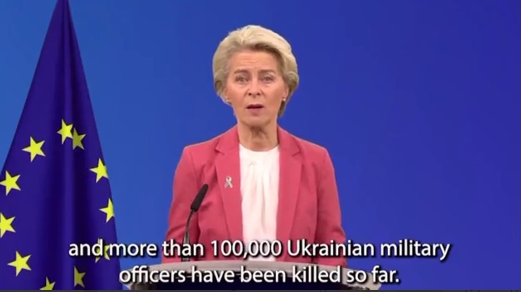 Урсула фон дер Ляйен: более 100 тысяч украинских военных погибли