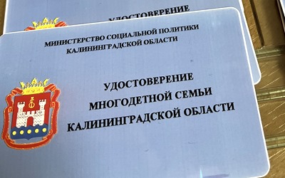 Многодетные семьи Калининградской области будут получать цифровые удостоверения
