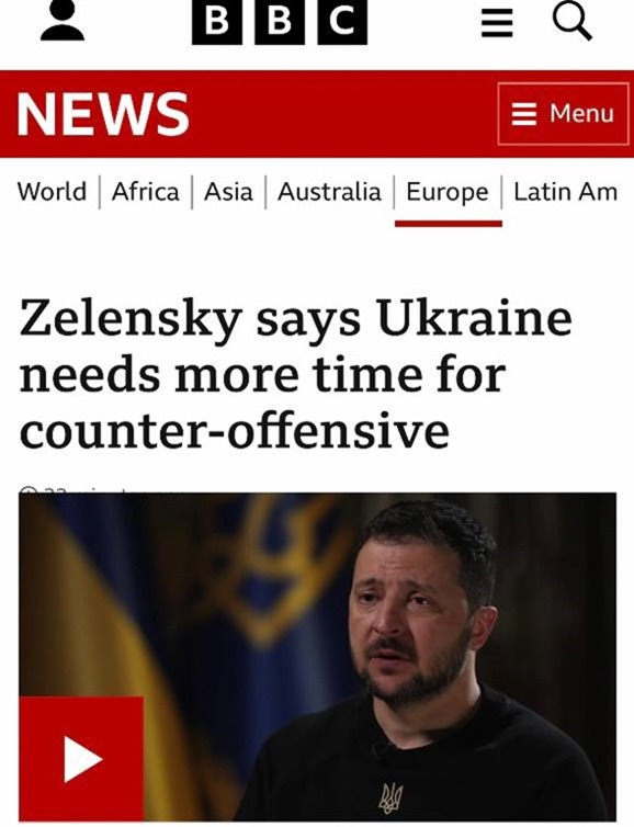 Зеленский заявил, что «Украине нужно больше времени для наступления»