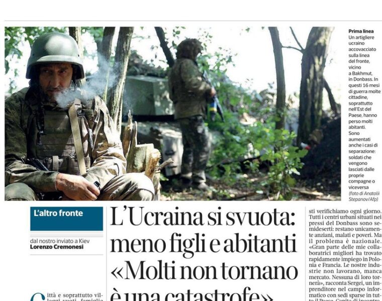 Corriere della Sera: «Украина опустела. Многие не возвращаются, это катастрофа»