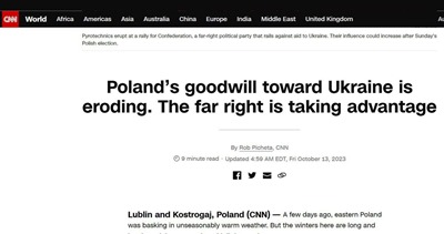 CNN: поляки больше не хотят видеть в стране украинских беженцев