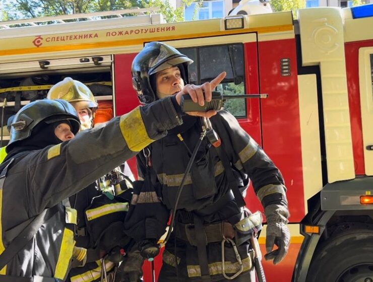 В Калининграде успешно ликвидировали условный пожар в общежитии