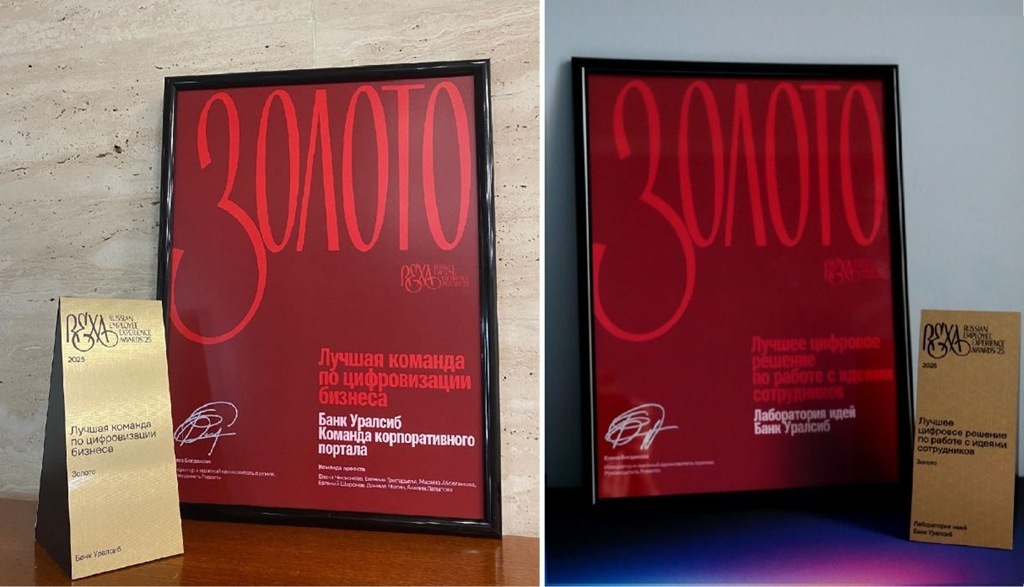 Уралсиб взял два «золота» на премии Russian Employee Experience Awards 2025
