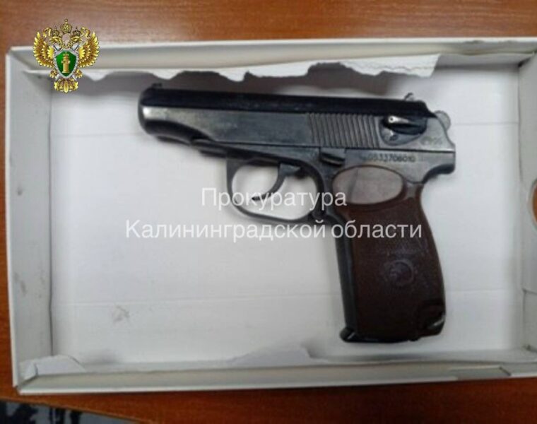 Житель Советска предстанет перед судом за кражу заряженного пистолета