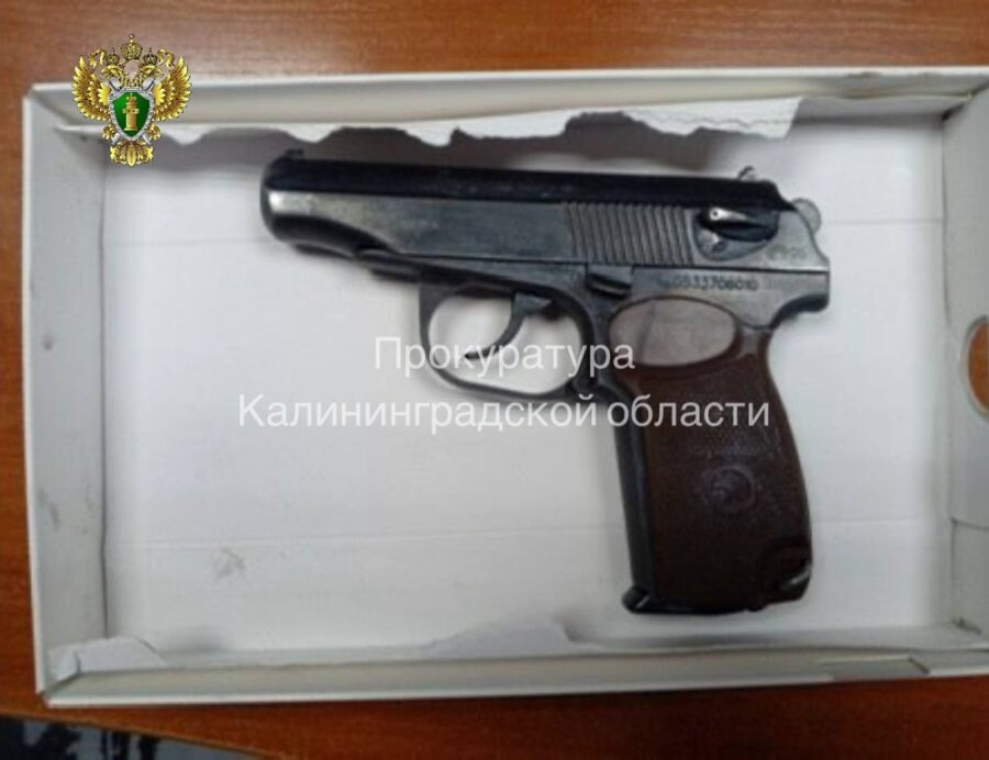 Житель Советска предстанет перед судом за кражу заряженного пистолета