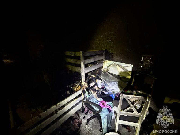 В Светлом сотрудники МЧС вывели из огня женщину с двумя детьми