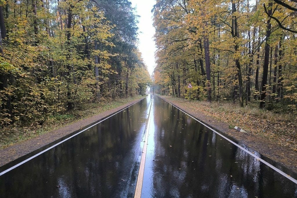 Отремонтированная дорога в Калининградской области 