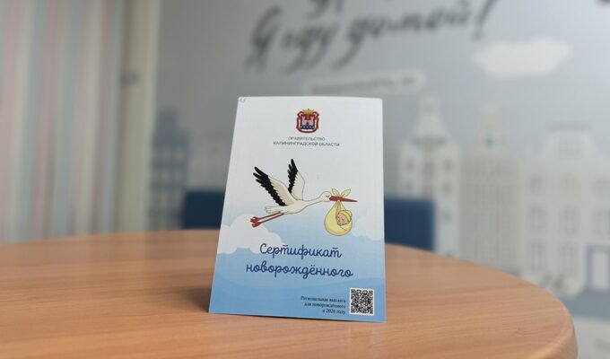В&nbsp;Калининградской области вводят &laquo;Сертификат новорождённого&raquo; на&nbsp;10 тысяч рублей