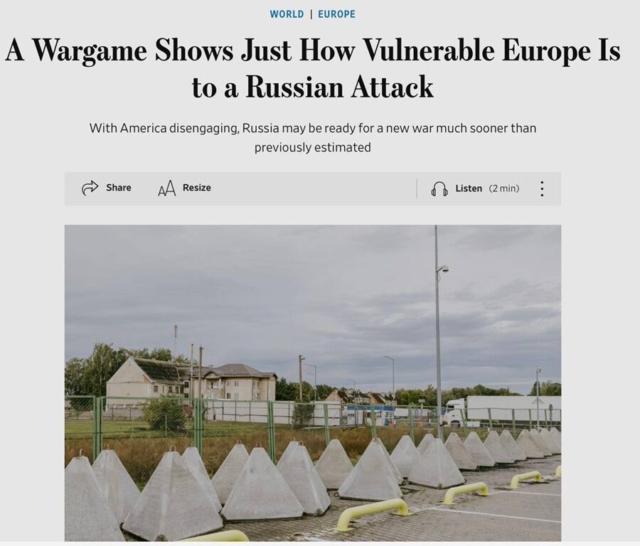 &laquo;Развалились за&nbsp;несколько дней&raquo;: WSJ рассказал об&nbsp;учениях НАТО, где Россия легко победила альянс