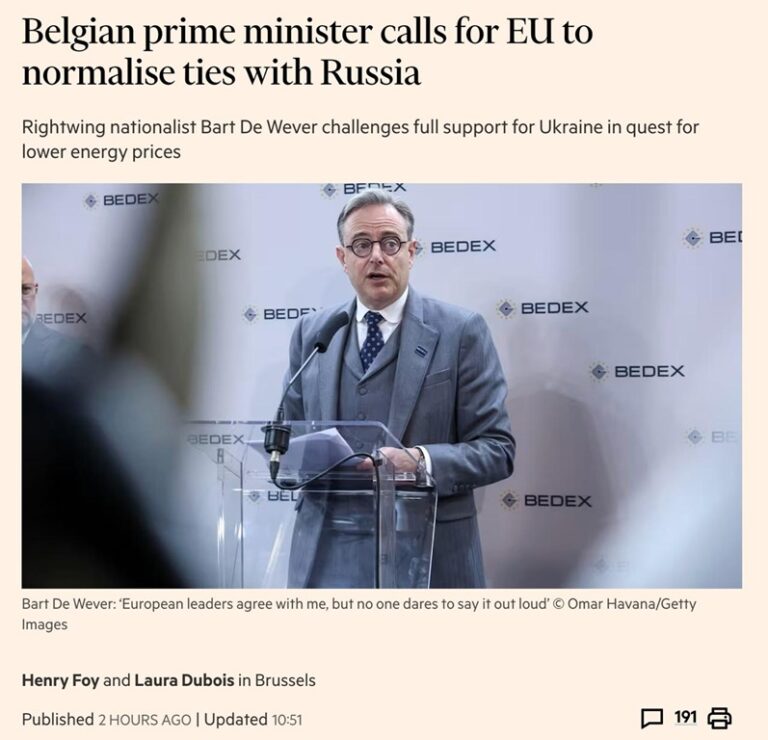 Премьер Бельгии призвал ЕС к&nbsp;переговорам с&nbsp;Россией &mdash; и&nbsp;тут же получил отповедь от&nbsp;коллег