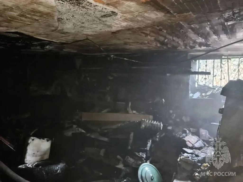 На&nbsp;Яналова в&nbsp;Калининграде горел подвал многоэтажки: спасатели вынесли из&nbsp;дыма женщину и&nbsp;трёх собак