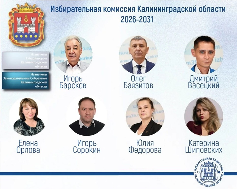 В&nbsp;калининградском Избиркоме &mdash; новый состав: семеро утверждённых, двое от&nbsp;партий
